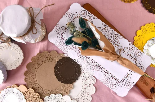Miniatura 3 de 250 piezas de papel redondo de encaje de 3.5 pulgadas de alta calidad, sin polvo, corte limpio, diseño simple: fiesta/regalo/para tartas/decoración