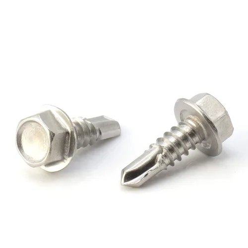 Miniatura 23 de THE CIMPLE CO Tornillo de cabeza hexagonal autorroscante/perforación, tamaño #14, 1 pulgada de longitud, acero inoxidable 410 con cabezal