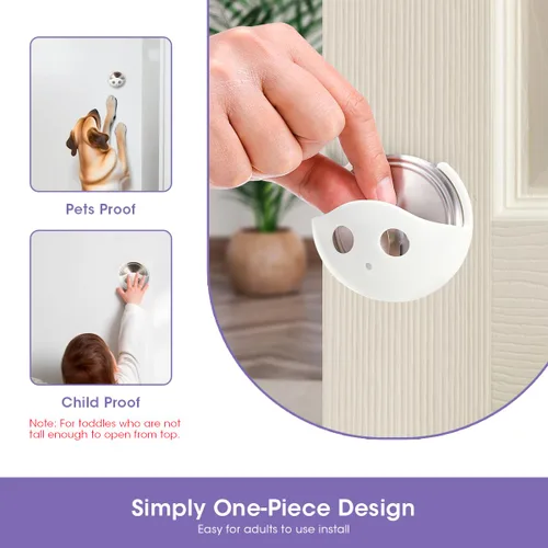 Miniatura 3 de Magicfour Cerradura de cerrojo a prueba de niños, paquete de 2 cerraduras de seguridad para puerta para niños, cerrojo de seguridad