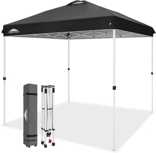 Miniatura 572 de EAGLE PEAK Tienda de campaña desplegable con bolsa de transporte con ruedas, 8 estacas, 4 cuerdas, 4 bolsas de peso, toldo de tienda de campaña