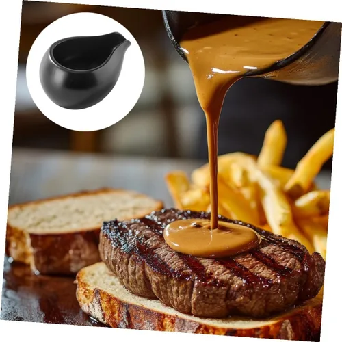 Miniatura 9 de Yardwe Jarra de leche de boca redonda de cerámica de 3.7 pulgadas con boquilla para crema de café y jarabe de mesa, ideal para uso doméstico y café