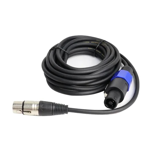 Miniatura 14 de HBU Paquete de 1 cable Speakon a XLR hembra, cable de audio Speak-ON macho a conector XLR de 3 polos, estudio Pro PA DJ, cable de extensión