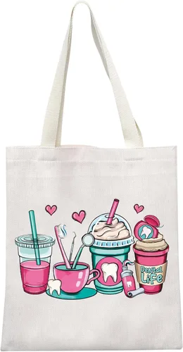 GJTIM Bolsa de cosméticos para enfermeras e higienistas - Regalo de asistente dental con bolsa con cremallera