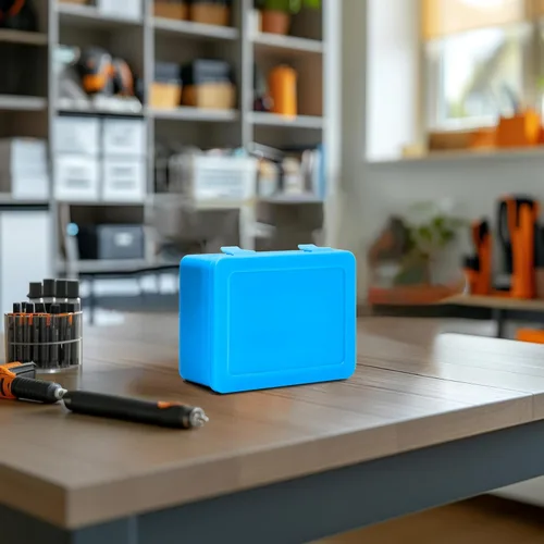 Miniatura 8 de ALCYON Caja de almacenamiento organizadora de baterías, soporte de caja de garaje para 24* AA, 30* pilas AAA (bolsa no incluye baterías) (azul)