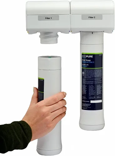 Miniatura 9 de EcoPure ECOP20 Sistema de filtro de agua para debajo del fregadero de 2 etapas - Certificado NSF para reducir 58 contaminantes - Agua potable limpia