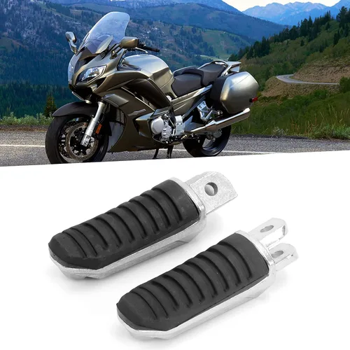 Miniatura 8 de Reposapiés delantero para motocicleta, 1 par de clavijas de pie pedales para Yamaha FJR1300 FZ1 FZ400 FZ6 FZ6R