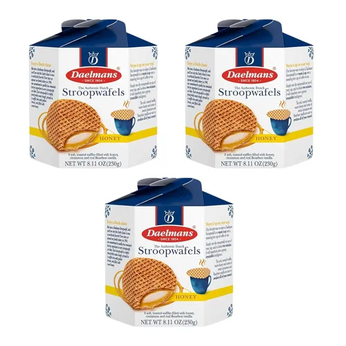 Miniatura 13 de Daelmans Stroopwafel Caramel - Los Stroopwafels Originales, Galletas de Gofres Holandesas Tostadas con un Relleno Cremoso y Mantecoso, Hechas