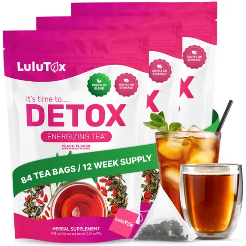 Miniatura 9 de LULUTOX Té Detox - Mezcla de hierbas con diente de león, ginseng y jengibre, soporta un peso saludable, salud digestiva, vegano, totalmente natural