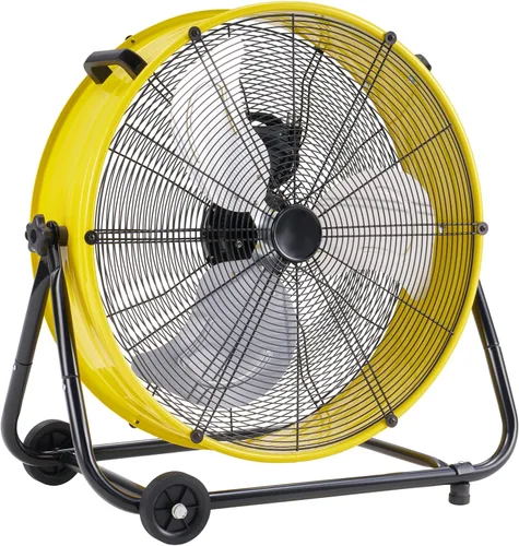 Miniatura 11 de Albott Ventilador de tambor industrial de 36 pulgadas, ventilador de piso de alta velocidad de plástico de 500 W con ruedas y velocidad variable