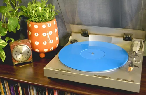 Miniatura 3 de Break Tradition Tapete acrílico para tocadiscos – Accesorios de discos de vinilo para tocadiscos LP – Alfombrilla giratoria premium para reducir