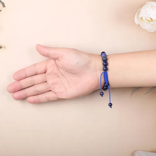 Miniatura 68 de AD Beads Pulseras de piedras preciosas unisex de 0.315 pulgadas (0.315 in), macramé curativo ajustable de 7 a 9 pulgadas Usa esta pulsera