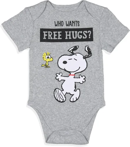 Miniatura 3 de Peanuts - Pijama para dormir de Snoopy y Woodstock para niños pequeños, paquete de 3