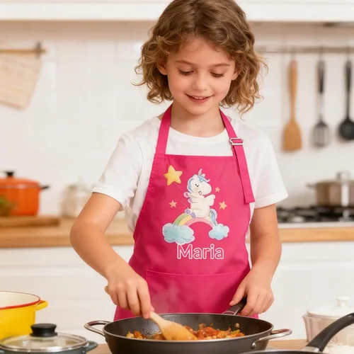 Miniatura 7 de Delantal personalizado para niños con nombre, delantales personalizados y sombrero de chef, diseño de foto para cocinar, hornear, pintar