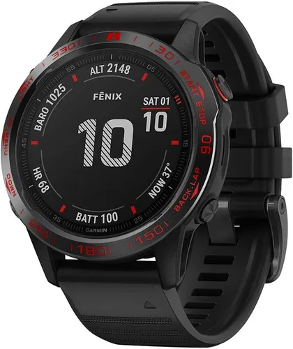 Miniatura 2 de REYDA Bisel de reloj compatible con Garmin Fenix 6/6 Pro Bisel Ring, acero inoxidable bisel Loop cubierta adhesiva resistente a los arañazos, bisel