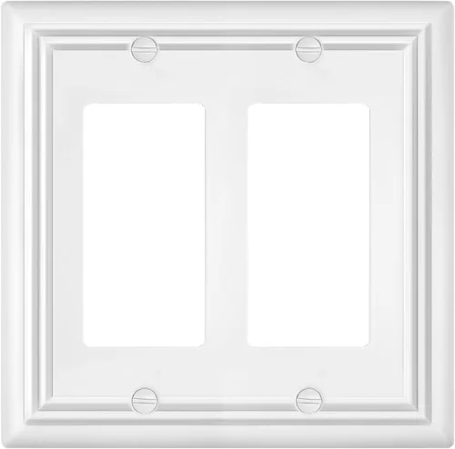 Miniatura 20 de Cubiertas de Enchufe Decorador Doble, Placas de Pared de Bronce Envejecido para Interruptor de Regulador, Enchufe GFCI y Receptáculo, Placas