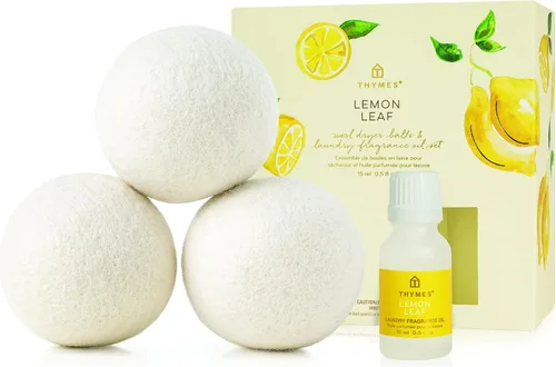 Miniatura 8 de Thymes Juego de Bolas de Lana para Secadora – Incluye 3 Bolas de Lana para Lavandería + 1 Aceite Aromático de Fragancia para Lavandería