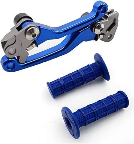 Miniatura 11 de Krace Juego de palancas de freno y embrague CNC para motocicleta todo terreno, compatible con Yamaha YZ65 2018, con agarres de goma de 22 mm de 7/8