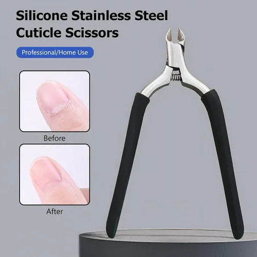 Miniatura 2 de Cortadora de cutículas, pinza de cutícula de 3/4 de mandíbula extremadamente afilada, herramientas profesionales para recortar cutículas de uñas
