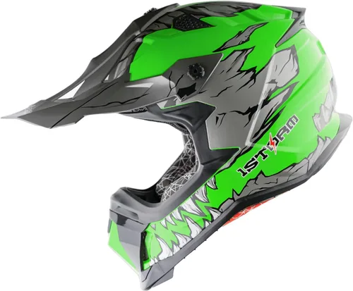 Miniatura 11 de 1Storm - Casco de motocross para adulto ATV Dirt Bike BMX MX de estilo de pista en montaña JH601; de fibra de carbono negro
