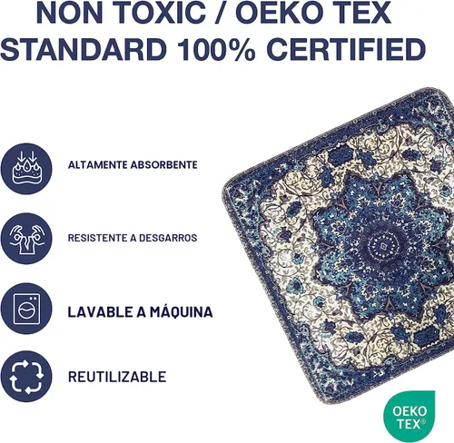 Miniatura 6 de PUPIBOO Almohadillas lavables para orina para perros y gatos - Almohadillas reutilizables súper absorbentes para entrenamiento de cachorros - 100%
