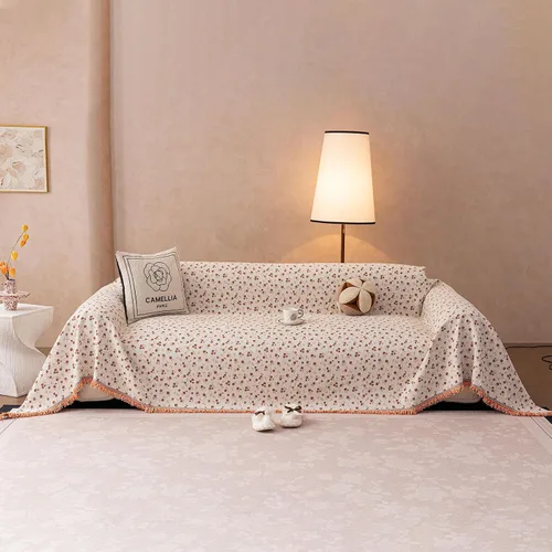 Miniatura 24 de VClife Soft Couch Cover, Vintage Brown Floral Jacquard Couch Covers for Dog, French Cottage Botanical Sofa Cover for 2 Cushion Sofa, Washable
