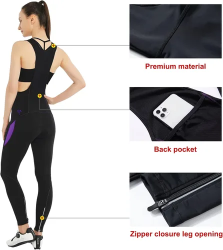 Miniatura 3 de Santic Culotte de ciclismo para mujer con bolsillo transpirable