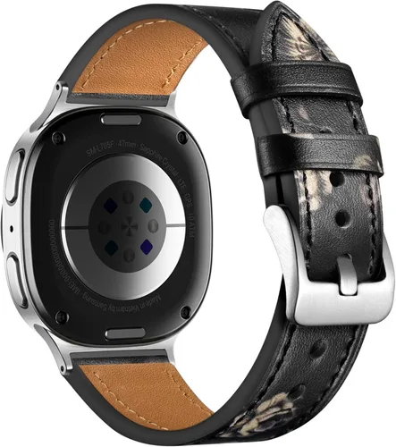 Miniatura 16 de Correa de cuero GEAK compatible con Samsung Galaxy Watch 7 de 40 mm, 44 mm, Galaxy Watch 6 5 4 de 40 mm, 44 mm, Galaxy Watch 6 Classic de 47 mm, 43
