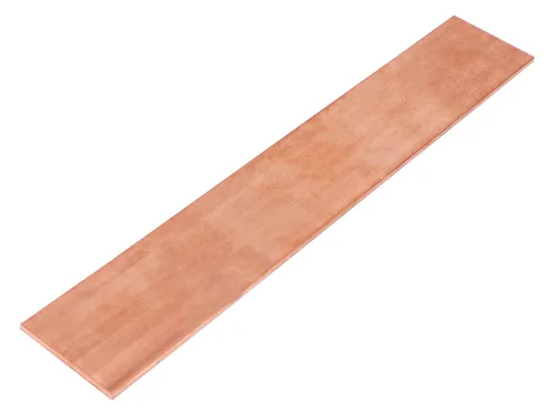 Miniatura 8 de VERNUOS 1/4" x 2" C110 Barra plana de cobre sólido de 6" de largo, .23" de placa para laminador