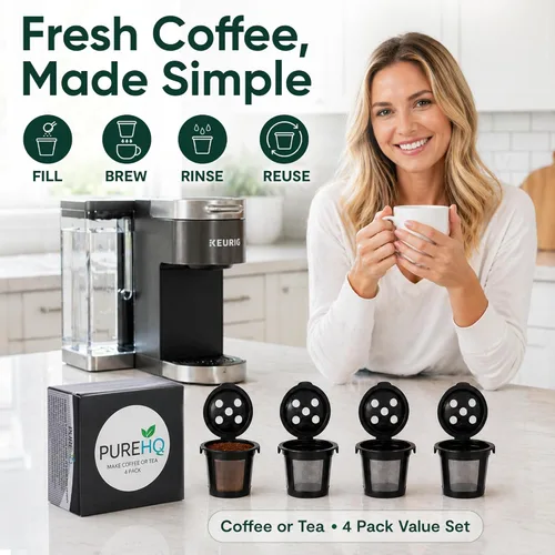 Miniatura 2 de PureHQ - Tazas K reutilizables para Keurig Supreme, K Supreme Plus, K Slim, K-Brew Chill, K Duo Hot and Iced Gen 2 por PureHQ – Kcup recargable