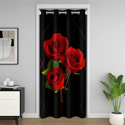 Miniatura 9 de Feelyou Cortina de puerta con ecuación matemática, privacidad, 1 panel, 34 x 80 pulgadas, espacio exterior, galaxia, 30% a 50% opaco, aislamiento