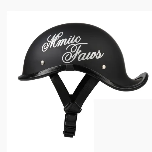Miniatura 6 de Medio casco de motocicleta vintage, aprobado por el DOT, para adultos, casco convertible vintage para scooters, ciclomotores, cascos de motocicleta
