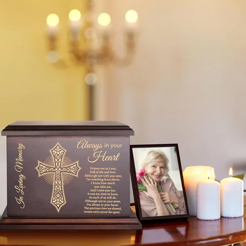 Miniatura 4 de Urnas Conmemorativas de Cremación para Cenizas Humanas de Adultos Hombres y Mujeres, Caja de Madera y Ataúd para Cenizas de Hombres, Mujeres
