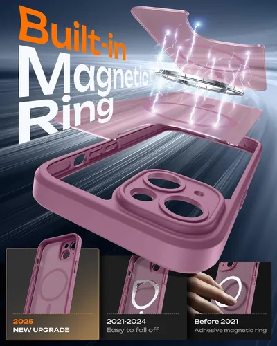Miniatura 433 de TOCOL Funda para iPhone 11, compatible con Magsafe, protección completa de cámara, imanes integrados, protección contra caídas, funda translúcida