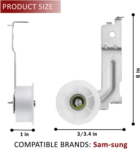 Miniatura 5 de Seentech - Polea tensora de secadora mejorada DC93-00634A, resorte de tensión DC61-01215B DC61-01215B, compatible con secadora Samsung, reemplazo