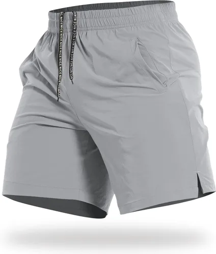 Miniatura 11 de CANGHPGIN Pantalones cortos deportivos de entrenamiento para hombre de 7 pulgadas / 5 pulgadas, de secado rápido, pantalones cortos de correr
