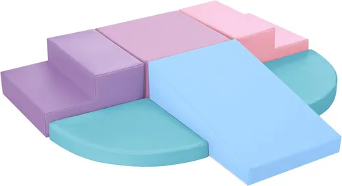 Miniatura 11 de TODIBY Juguetes de Escalada para Niños Pequeños de 6 Piezas de Cuero PU Suave, Conjunto de Juego de Actividades de Escalada y Gateo para Interiores