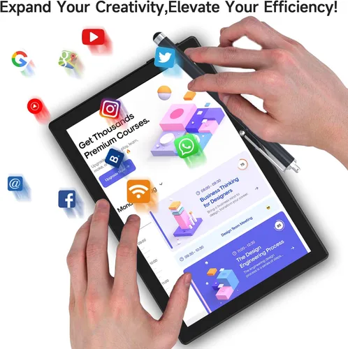 Miniatura 2 de ATOZEE Tableta Android de 10 Pulgadas con Estuche Protector para Tabletas y Lápiz Táctil Android 15 Tablets 5G WiFi-6 Pantalla IPS Full HD de 1280 *