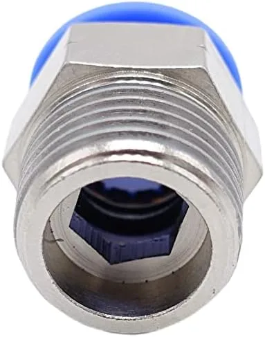 Miniatura 4 de Conexión de conexión de 1/2" OD x 1/2" macho NPT rosca, línea de agua recta macho neumática, conectores de empuje rápido (paquete de 4)
