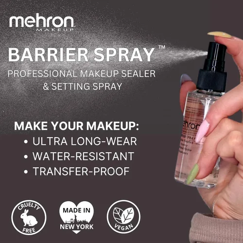 Miniatura 5 de Mehron Spray de barrera de maquillaje Spray fijador para maquillaje Spray fijador de maquillaje para rostro 9 fl oz (9.0 fl oz)