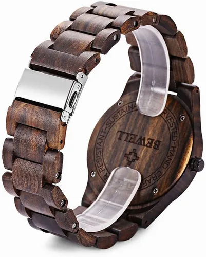Miniatura 5 de Bewell W086B - Reloj de pulsera analógico ligero de cuarzo hecho a mano