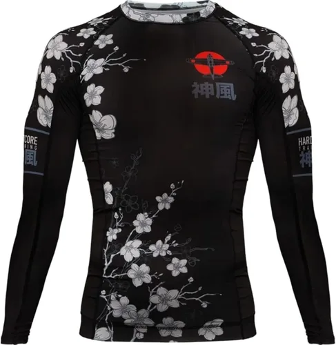 Miniatura 2 de Hardcore Training Camiseta de compresión para hombre, manga larga, Jiu Jitsu, MMA No-Gi, BJJ apretada, capa base de combate