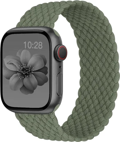 Miniatura 18 de Correa trenzada Solo Loop para Apple Watch de 40 mm, 42 mm, 41 mm, 38 mm, 44 mm, 46 mm, 45 mm Ultra/3 2 49 mm para hombres/mujeres, correa de nylon