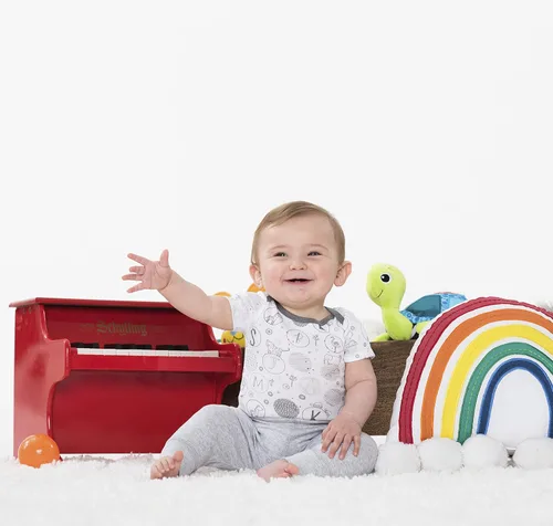 Miniatura 4 de LAMAZE Pantalones deportivos de algodón natural superpeinados para bebés paquete de 2