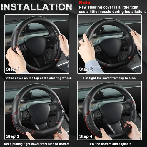 Miniatura 6 de GIANT PANDA Funda de volante en forma de D para Nissan Rogue Kicks - Funda para volante de automóvil personalizada para Nissan Altima Sentra