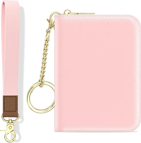 Miniatura 29 de Aiawoxc - Tarjetero para Tarjetas de Crédito para Mujer, Pequeño Organizador de Tarjetas de Negocios de Cuero Delgado con RFID, Cremallera