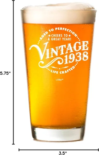 Miniatura 7 de Regalos de cumpleaños número 87 de 1938, vaso de cerveza para hombres y mujeres, regalo de cumpleaños para hombre y mujer que cumple 87 años, ideas