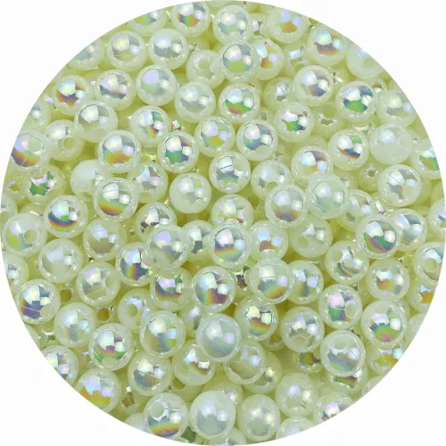 Miniatura 10 de 300 cuentas de perlas para manualidades de 0.315 pulgadas (0.315 in), cuentas redondas sueltas de perlas para collares, pulseras, aretes, blanco AB