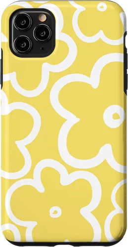Miniatura 12 de iPhone 16 Cute Flower Pattern Wildflower Lemon Yellow and White Floral Case
