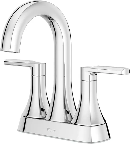 Miniatura 23 de Grifo de lavabo de baño Pfister Vaneri, 8 pulgadas de separación, 2 manijas, 3 orificios, certificado NSF, acabado negro mate, LF049VRIBB