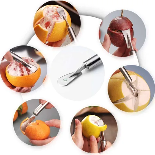 Miniatura 7 de Naranja Citrus Peelers 304 Cortador de Acero Inoxidable Cortador Peeler Removedor Abridor Fruta Herramientas Gadget Cocina